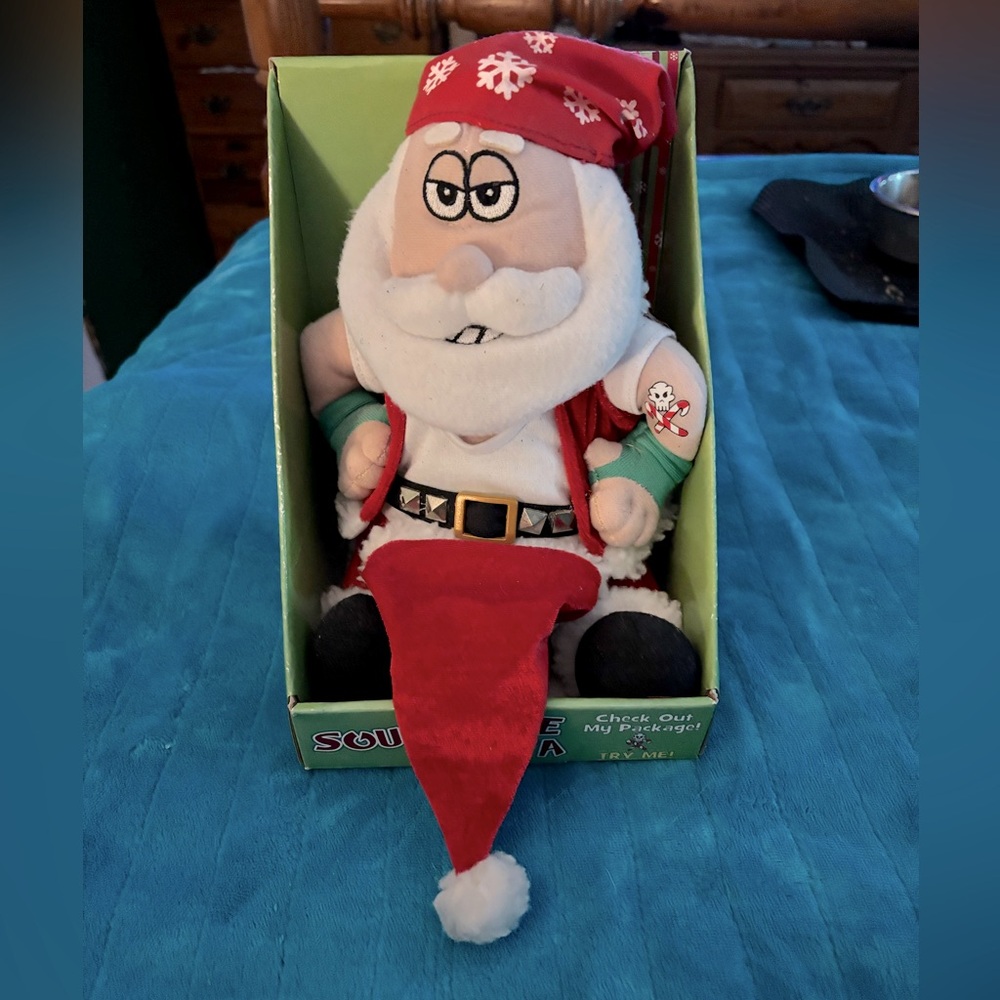 Spencers 1981 Workshop South Pole Santa Naughty Plays “Bad to the bone” WORKS!